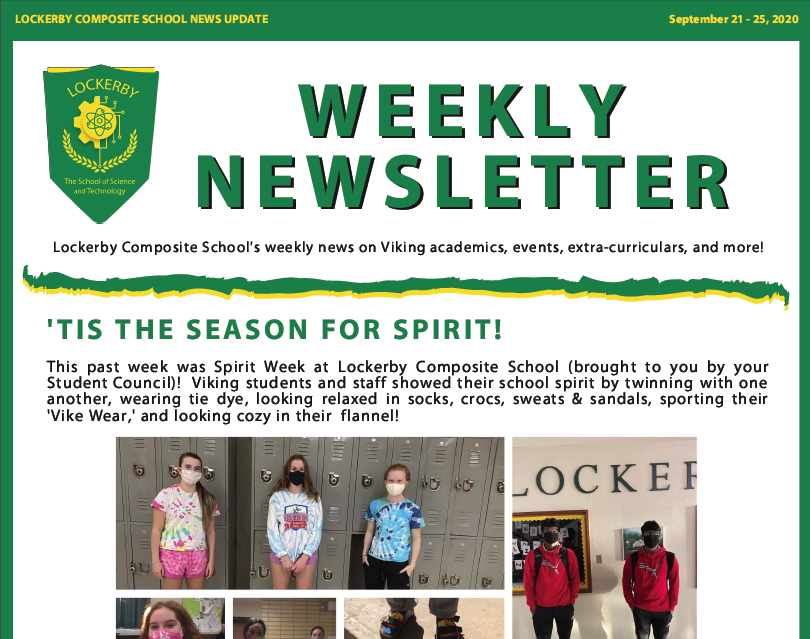 cover page of newsletter