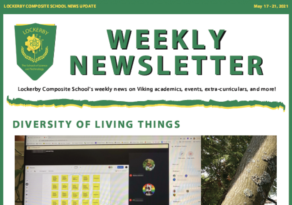 newsletter front page