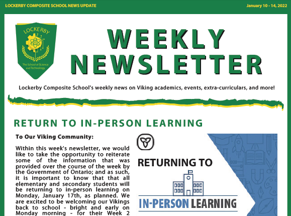 frontpage newsletter